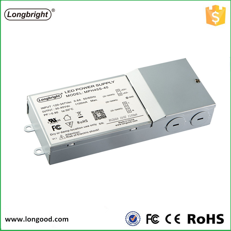 60 Вт 0-10 В/ШИМ/RX dimmable драйвер металлический корпус