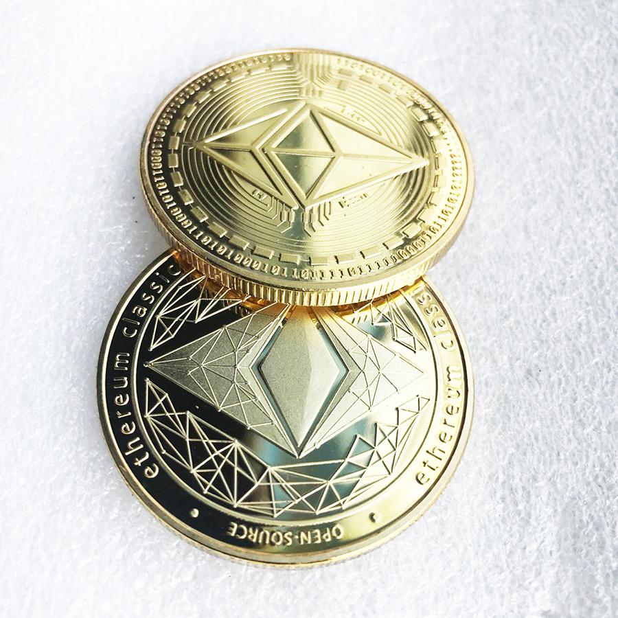 Классическая монета ETH ethereum под заказ, золотой, серебряный сувенир