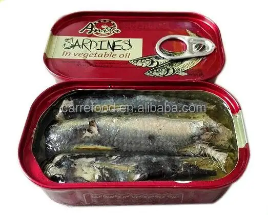 easy open sardine canned fish in oil 125g with | without chili