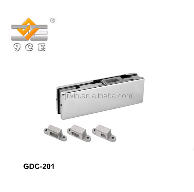 Glass Door Accessories Adjustable Glass Door Hinges Pivot Satin Stainless Steel Glass Door Clamp