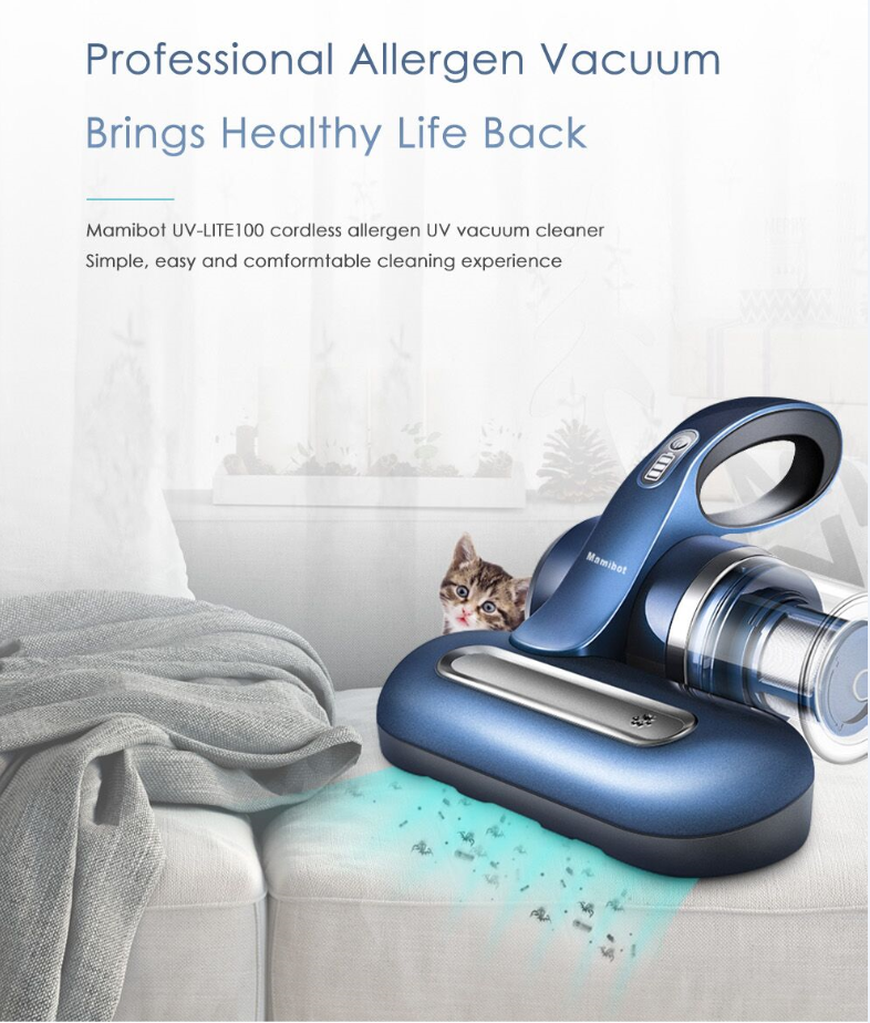 Mamibot хит продаж беспроводной пылесос высокой мощности 4kpa UV lite100 пылеуловитель пылесос для кровати диван