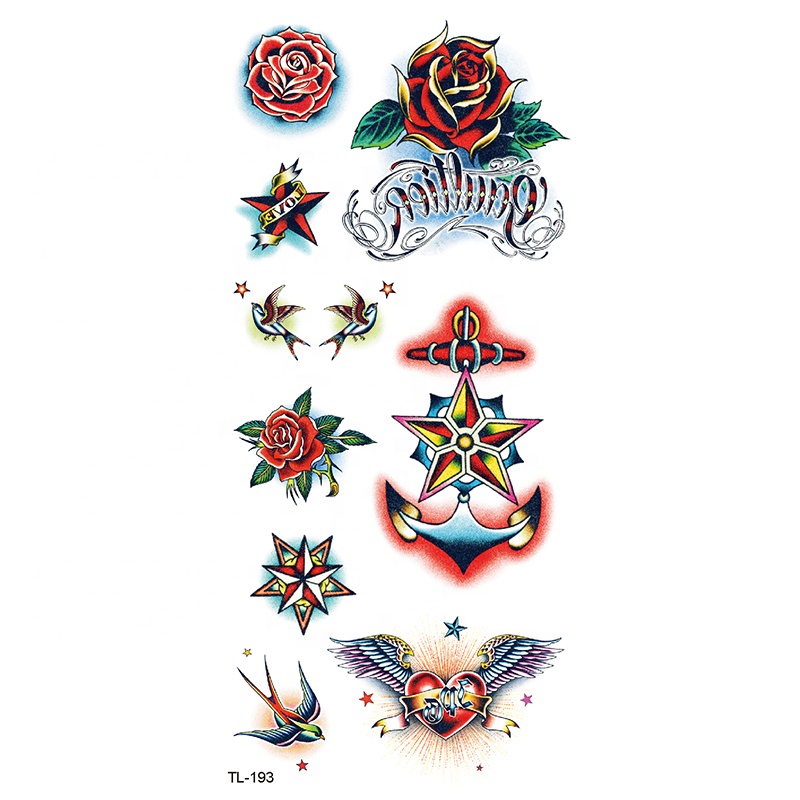 TL193-TL216 Body Waterless Tattoo Sticker Body Transfer Stickers Sexy Body Tattoos