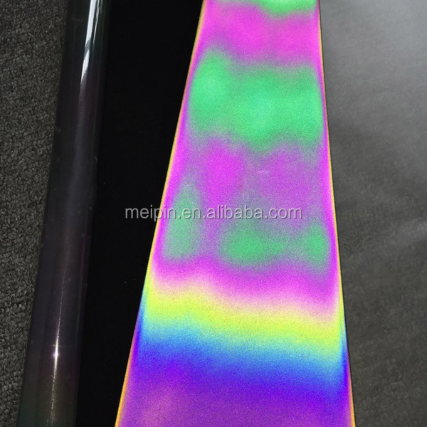 Meipin Wholesale Rainbow/ Iridescent Reflective Heat Transfer Vinyl for clothing