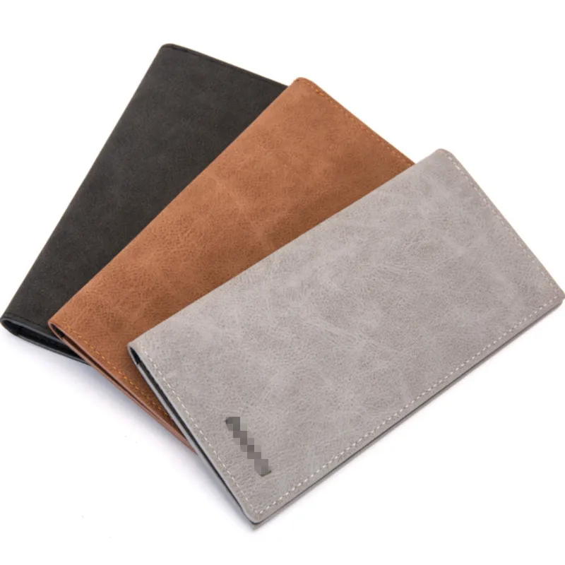 Fashion Card Slots Custom LOGO PU synthetic Leather Stocking Long Men Business Wallet