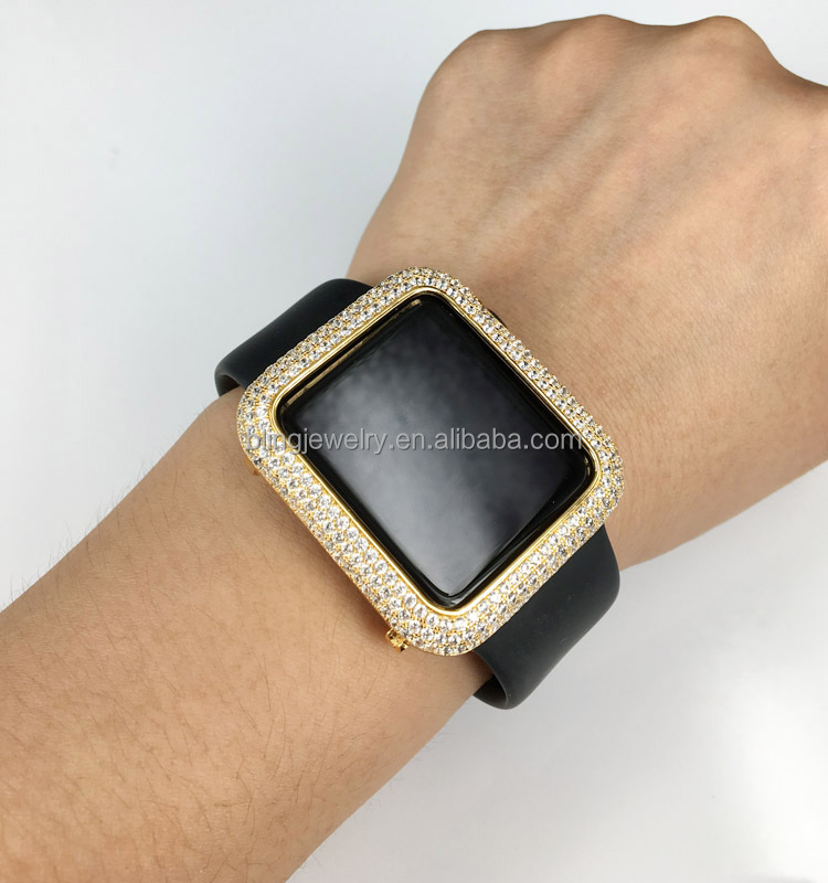 Мода Iced out CZ микро проложить Часы Ободок