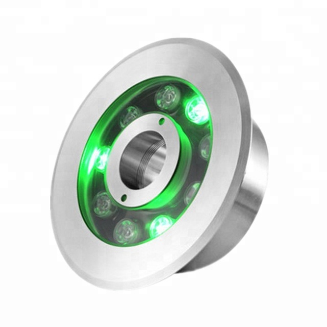 Hot Sale 12V 24V Outdoor Color Changeable IP68 Good Waterproof Stainless Steel Underwater Led Fountain Ring Light Submersible