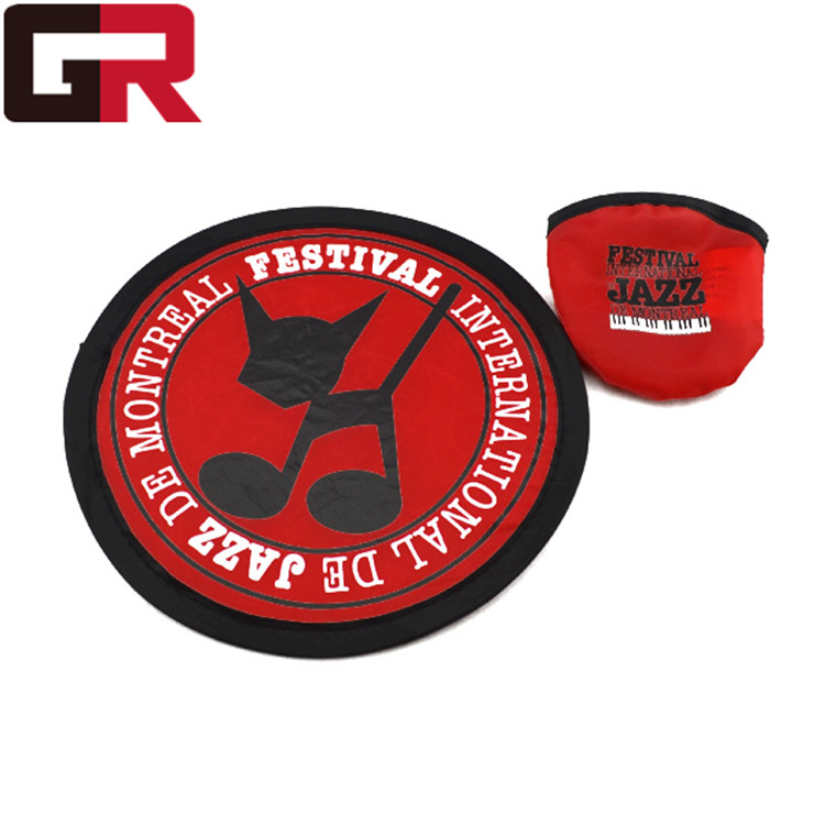 Custom Hand Fan Personalized Nylon Sublimation Hand Foldable Fan With Pouch Mini Round Foldable Fan