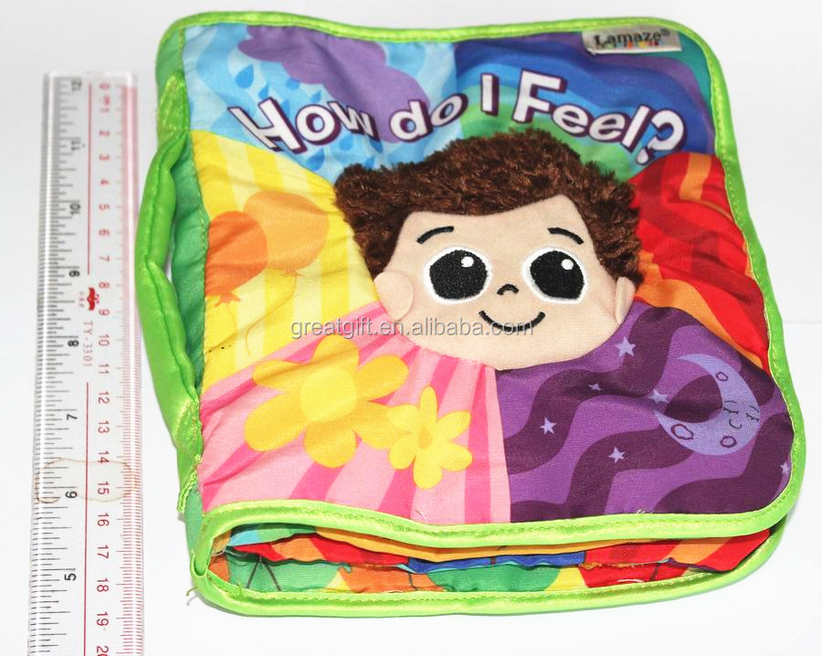english book Educational Soft baby cloth photo book Fabric Lamaze kids cloth books