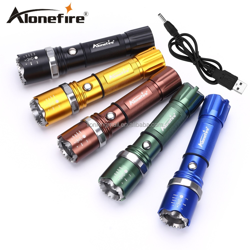 ALONEFIRE 1 шт. X22 XPE qсветодио дный 5 LED повернуть Масштабируемые атаки светодио дный светодиодный фонарик с USB зарядное устройство спортивные фонарик для использования вне помещения