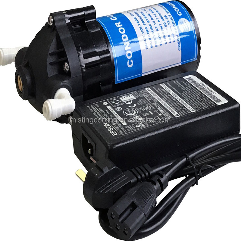 Диафрагменный насос постоянного тока 24V водяной pump.150PSI 1L/мин. Охладитель воздуха туман coolig система низкой мощности открытый система охлаждения