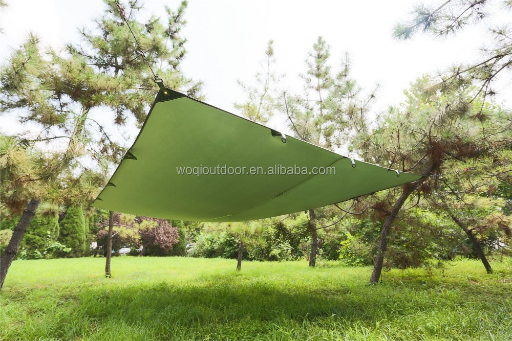 Woqi-Waterproof Camping Tarp For Any Weather Perfect Ultralight Fabric Tent for Adults and Kids Hammock Rain Fly Tarp Shelter