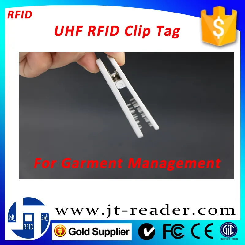 RFID UHF 900Mhz Passive Clip Tag For Cloth Management