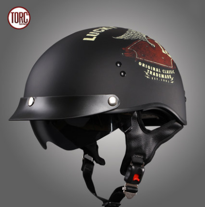 Шлем TORC 2017 Harley с внутренним солнцезащитным козырьком, винтажный мотоциклетный шлем на пол лица, шлем, мотоциклетные Ретро шлемы DOT T55