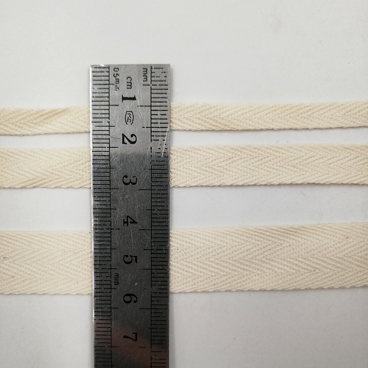 Саржевая лента 3/8 дюйма из натурального хлопка для одежды