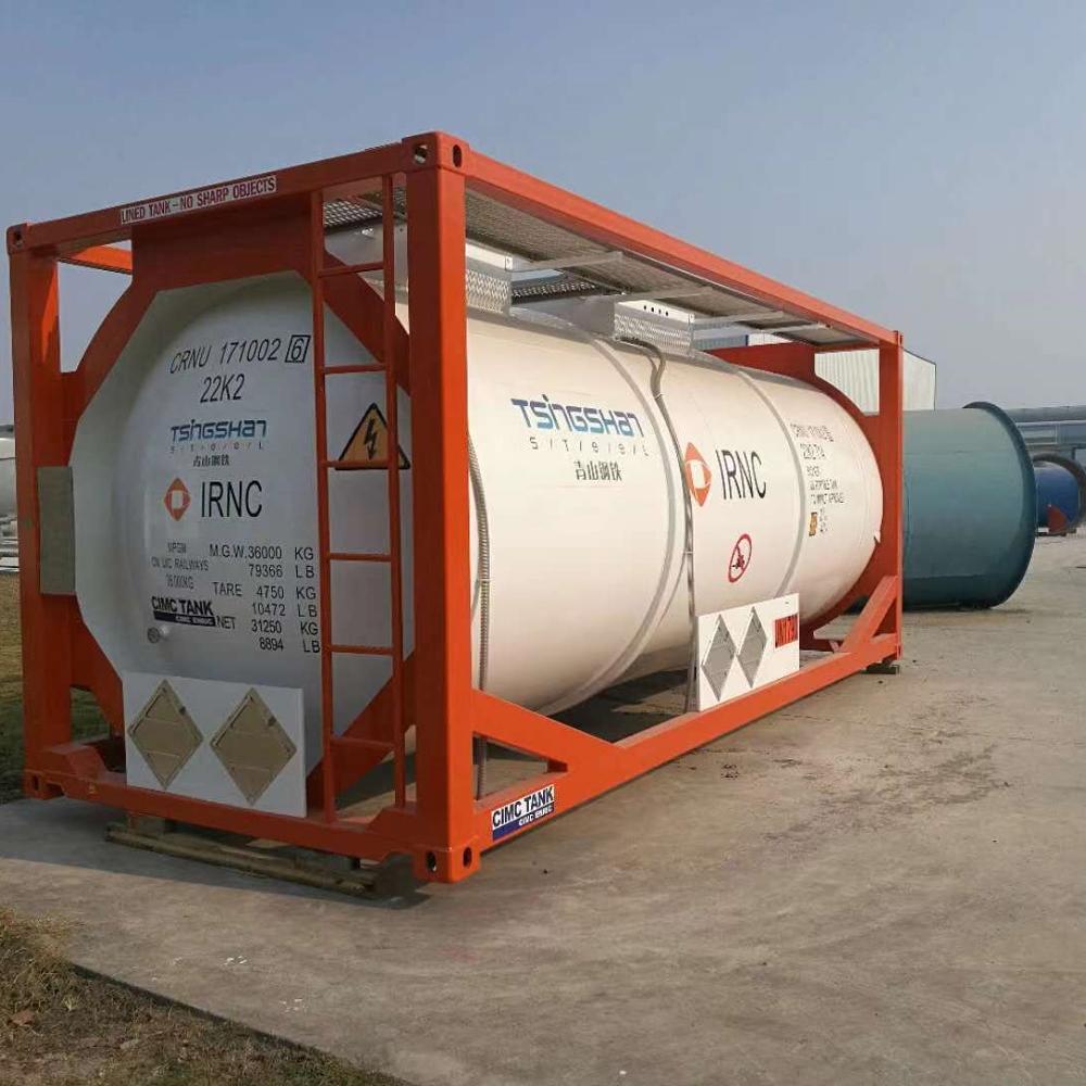 ASME, IMDG, ADR, CSC, ISO 20 футов UN портативный T14 контейнер для жидкого хлора