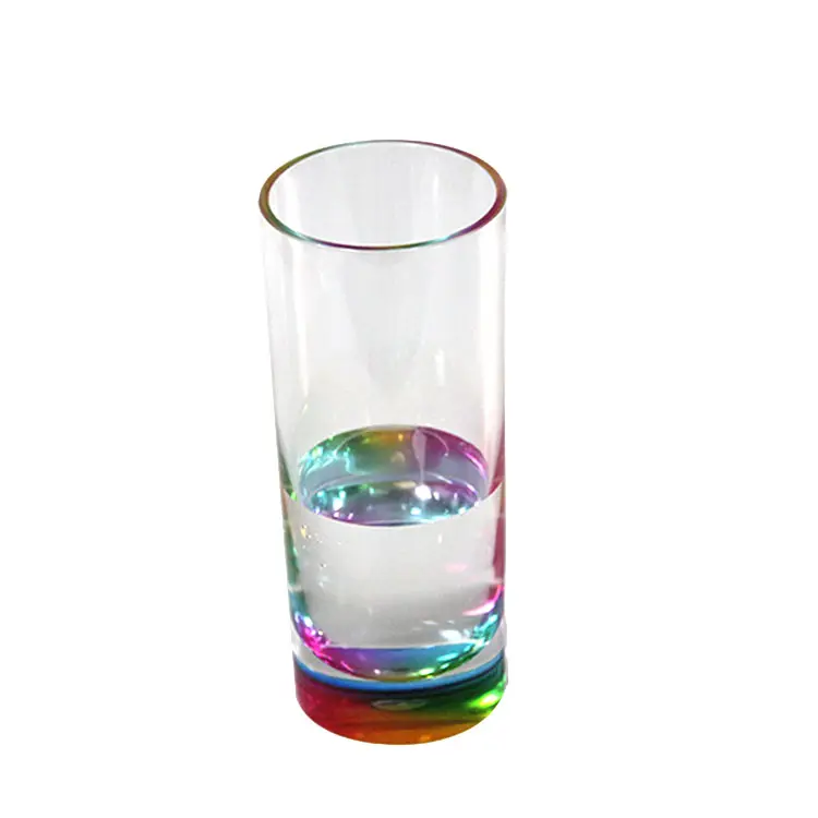 Custom food grade color cylinder shot glass cup unique drinking glasses