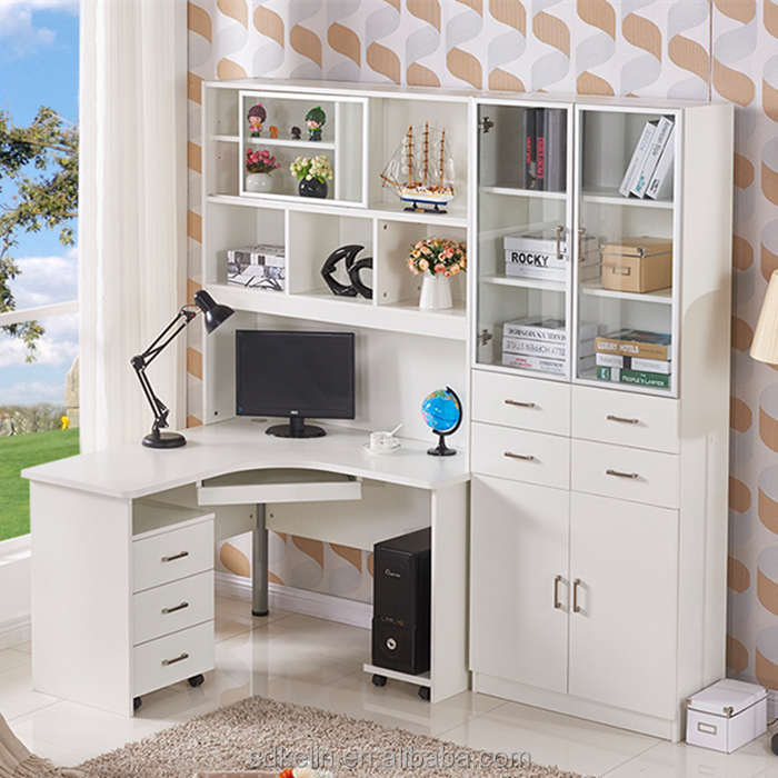 innovative computer desk with bookcase