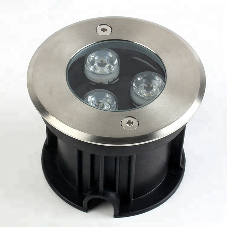 Hot Hot Sale Color Changeable 304 Stainless Steel Outdoor Landscape Underwater Buried Lamp 3W Inground Light For Pool