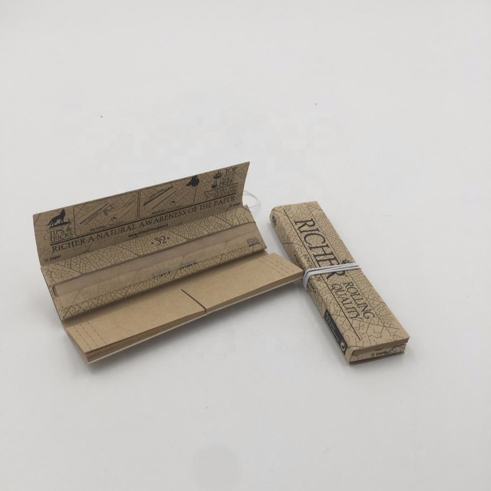 New style custom your brand king slim size hemp cigarette rolling paper with filter tips