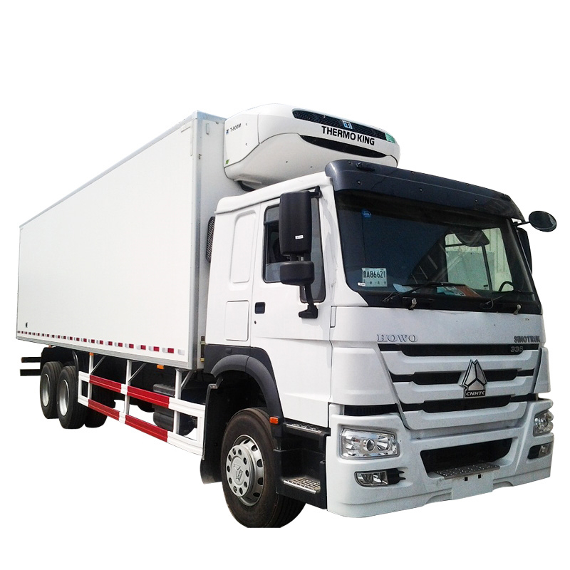 Хорошее качество, SINOTRUK HOWO, новая холодильная камера для грузовиков, РЕФРИЖЕРАТОРНЫЙ грузовик, Грузовые Фургоны, транспортные средства для замороженной пищи на продажу