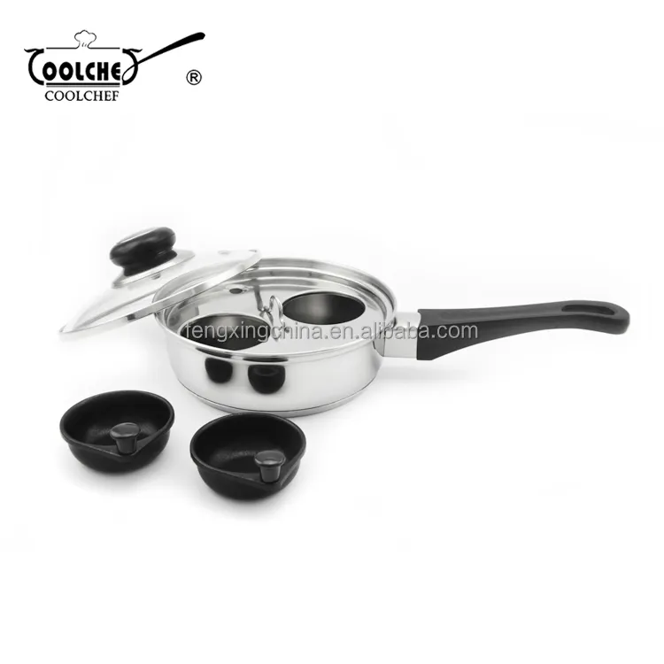Stainless Steel Induction Egg Poacher With 2 Cups