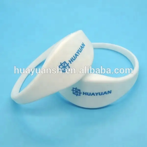 Logo Silkscreen Printed Passive FM08 Smart Bracelet Silicone RFID NFC Band for Swimming Pool