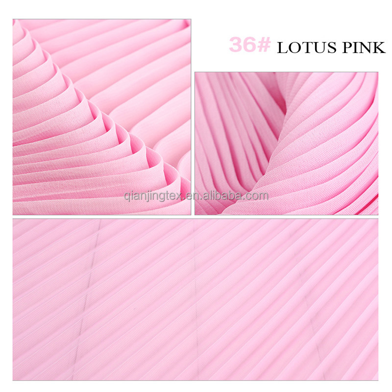 Factory price 75D plain woven dyed crinkled chiffon fabric
