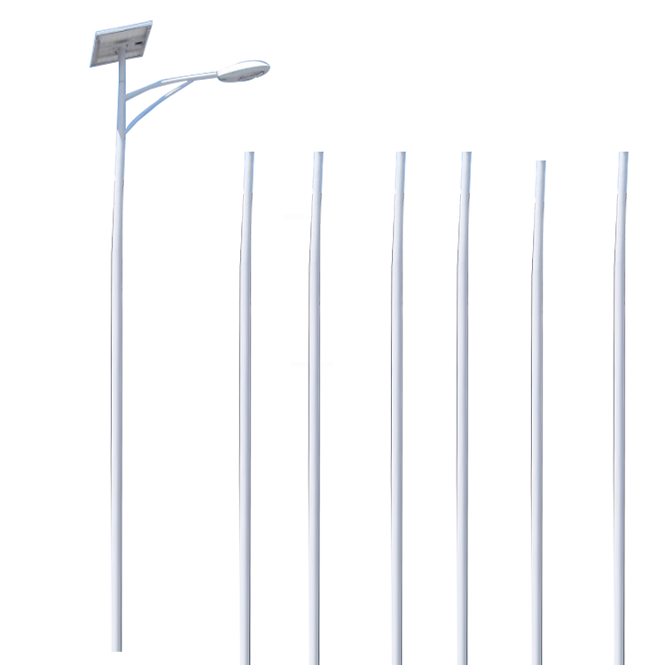 8M single arm octagon street light poles hot-dip-galvanized pole