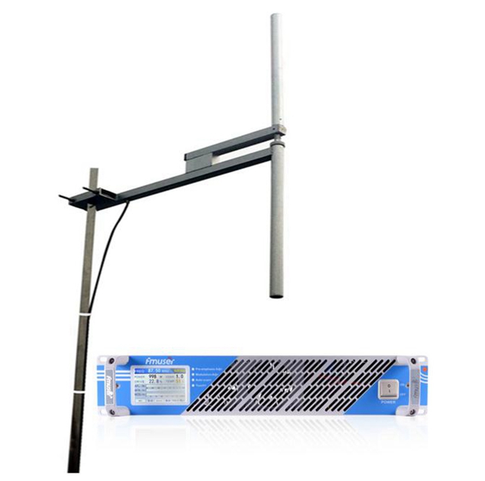 FMUSER FSN-1000T 1000 ватт 1KW FM передатчик + FU-DV2 антенна + возможностью погружения на глубину до 30 м 1/2 "кабель 20 км FM передатчик для радиостанции