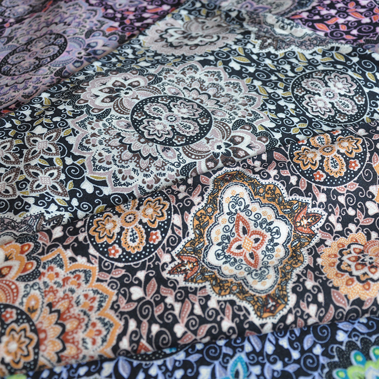 Cotton viscose rayon challis fabric for trousers