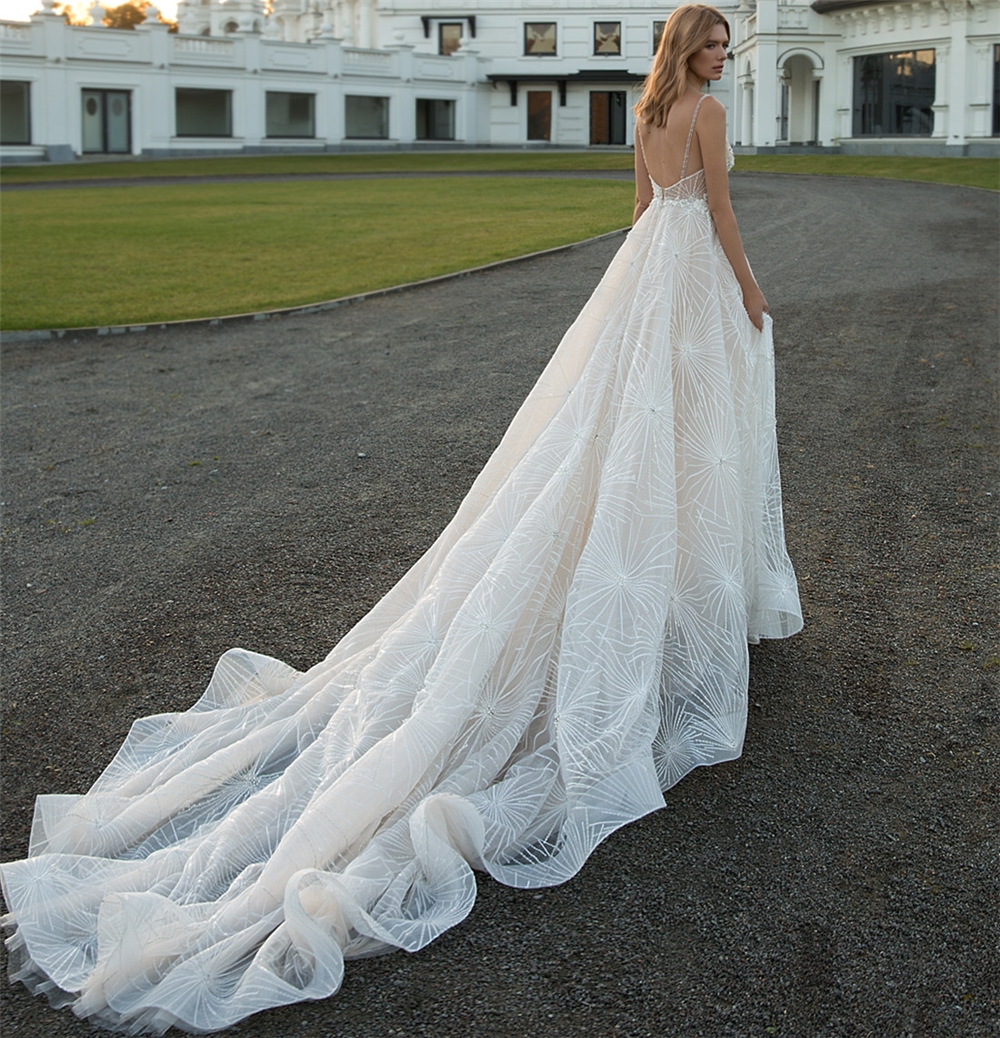 Свадебное платье с открытой спиной, свадебное платье 2021, Vestido De Novio, Африканское кружевное свадебное платье, свадебное платье с длинным хвостом на заказ, свадебные платья