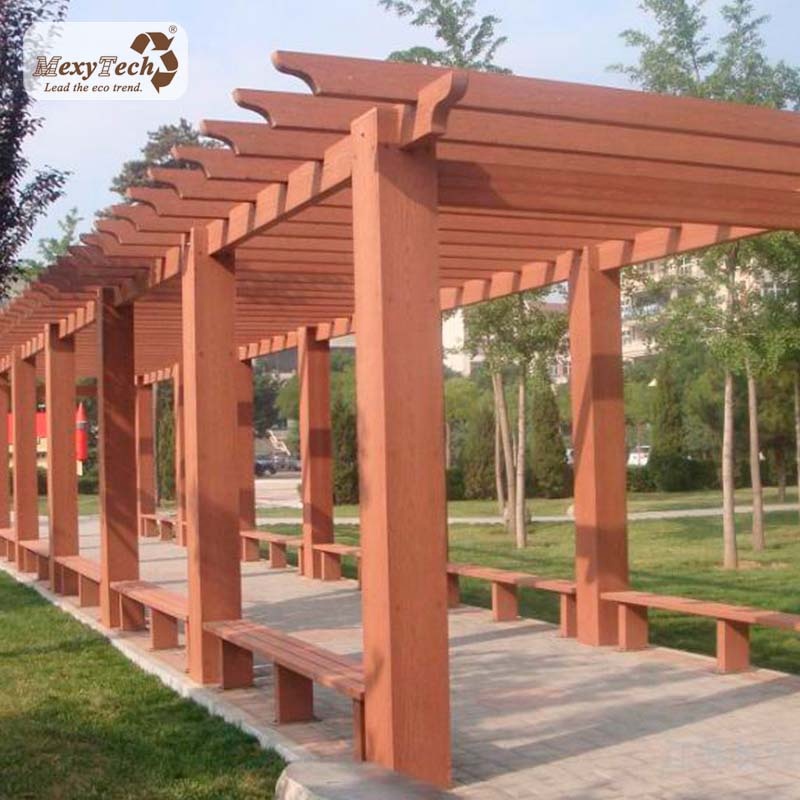 cheap waterproof wpc pergola anti uv wood plastic composite boards pergola for outdoor garden