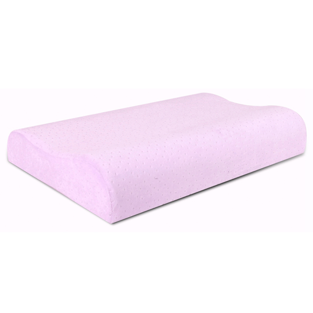 Kids Bed Sleeping Used Cotton Cover Rectangle Wave Shape Memory Foam Pillow