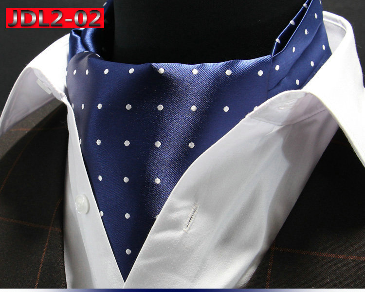 Мужская горошек Цветочный Пейсли жаккард Тканые Self Cravat нашейный платок