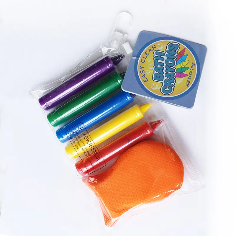 5 Pieces Washable Bath Crayons For Baby Toddler Kids Bathtime Fun Play Toy