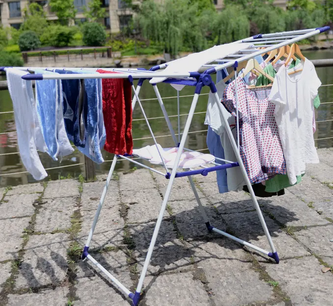 Cheap Folding Cloth drying rack with shoes rack