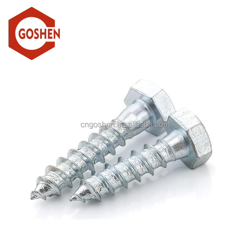 Din571carbon сталь метрическая Шестигранная головка деревянные винты