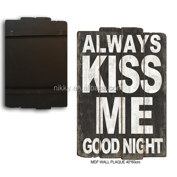 «ALWAYS KISS ME GOOD NIGHT», потертый шикарный деревянный декор ручной работы, деревянные знаки для рукоделия, оптовая продажа