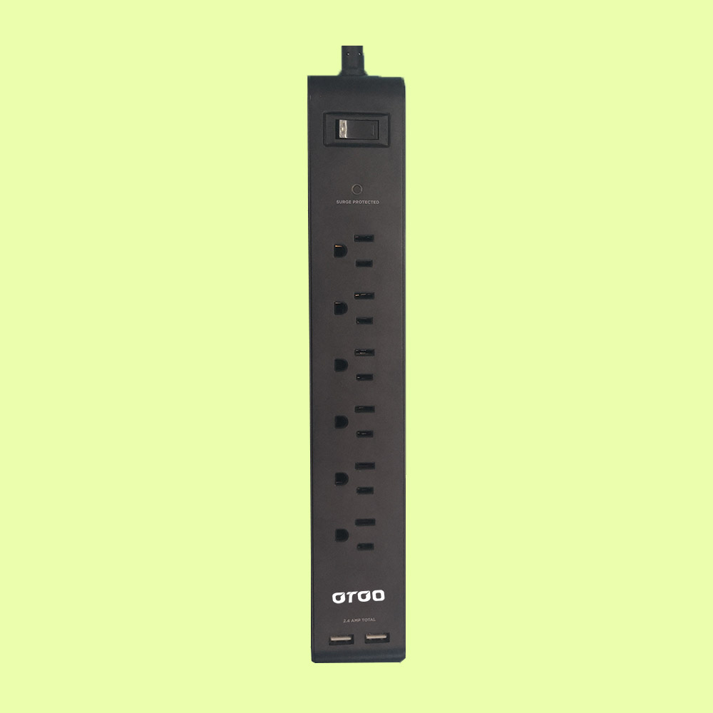 ETL Certificate Charging Station 900J Power Strip Multi Outlet 2 USB Surge Protector