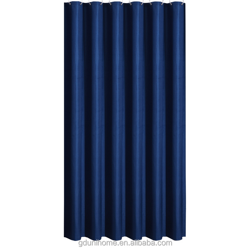 Navy blue plain solid shower curtains