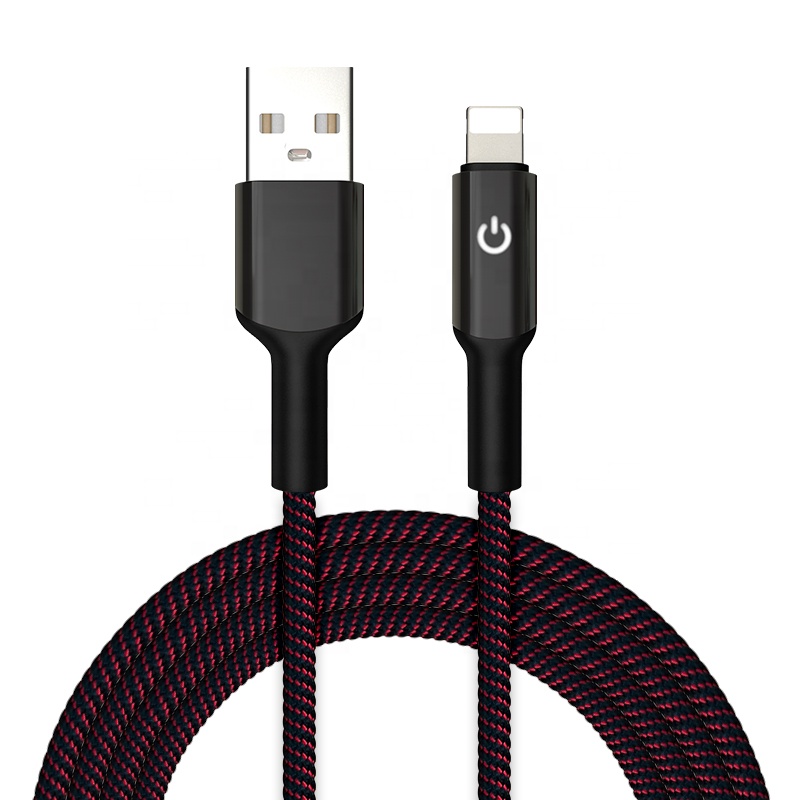 Auto Power Off Smart Charging Cable with Breathing LED for iPhone