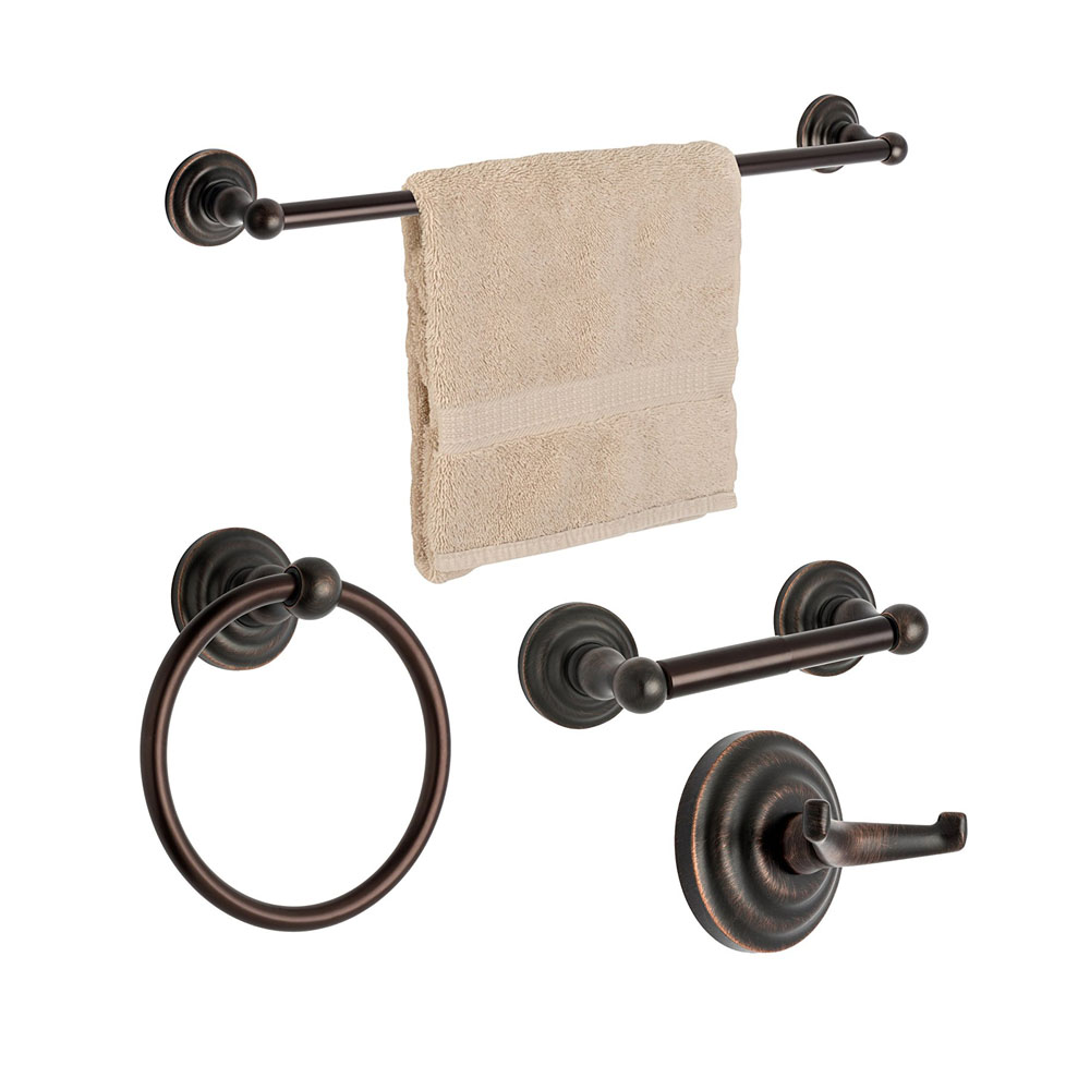 Bath Hardware sets with Robe Hook Toilet Roll Holder Towel Bar Towel Ring
