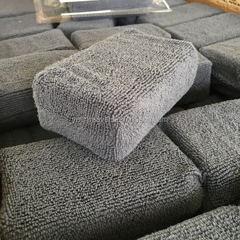Blue Purple Gray Cleaning Polishing Buffing Sponge Foam Pad Block Square Microfiber Wax Applicator for Auto Detailing Car Care