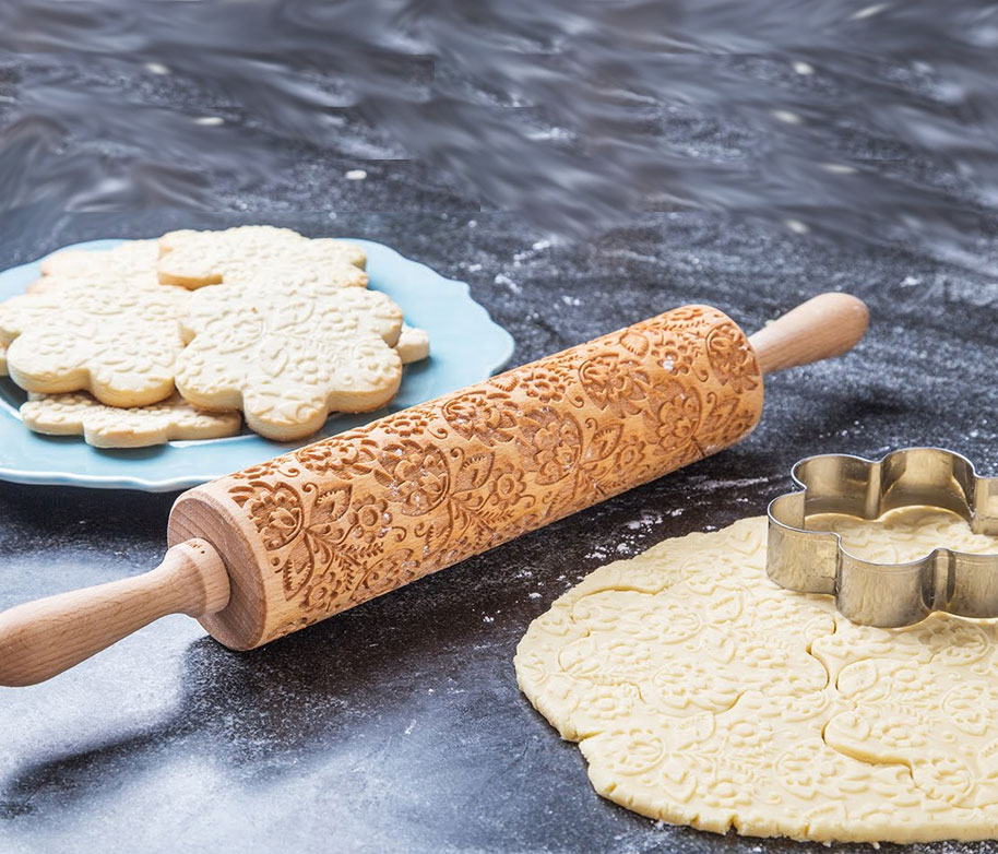 Rolling pin народная деревянная тиснение rolling pin с народными цветами тиснением печенье подарок на день рождения для матери