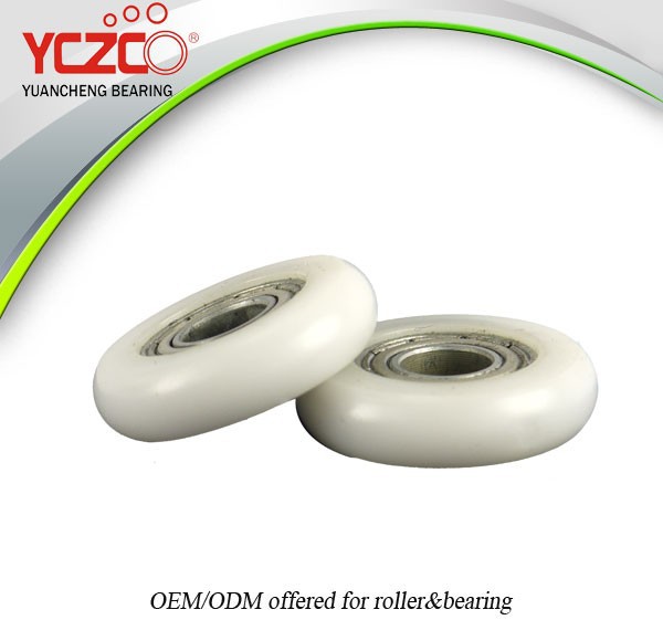 YCZCO cheap ball bearing plastic rolelr waterproof bearing roller for shower room
