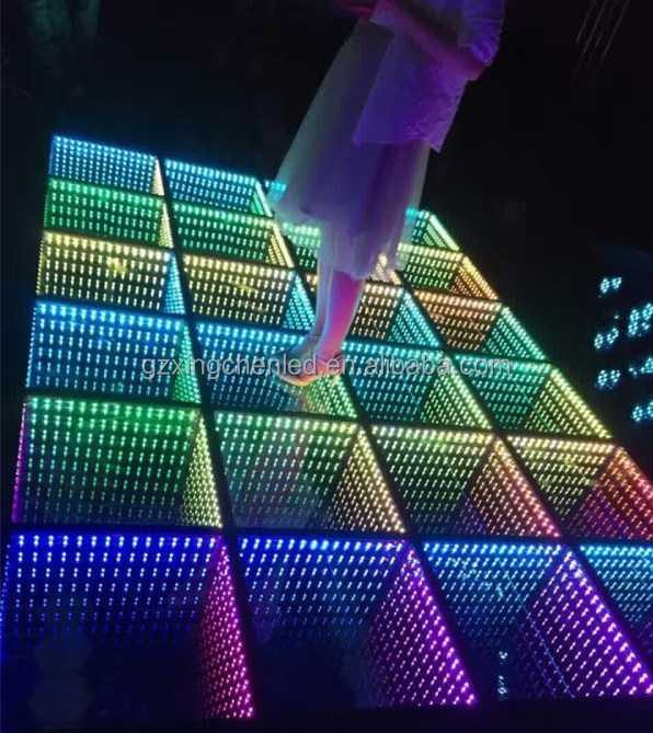 Ночной клуб, dj,T-шоу, свадебное украшение 50x50 см Закаленное стекло водонепроницаемые зеркальные панели RGB коврики плитка 3d СВЕТОДИОДНЫЙ танцпол