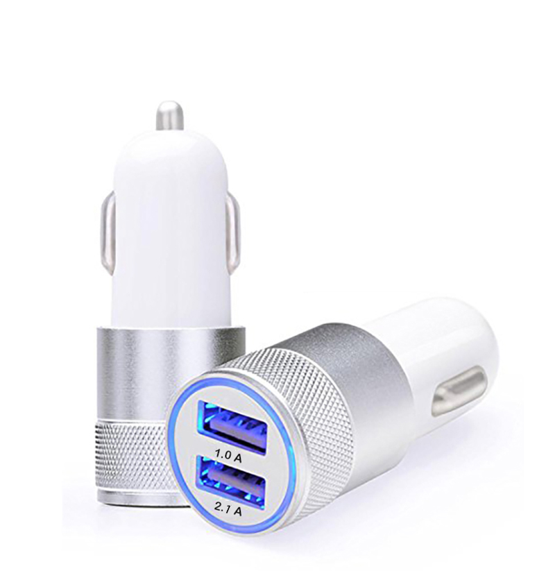 Лучшее качество 5V 2.1A двойной Универсальный мини USB Автомобильное зарядное устройство с 2 портами, USB Автомобильное зарядное устройство для iphone 5 5s, 6, 7, 8, x xs xr xs max/для ipad