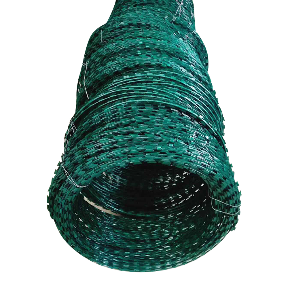 Зеленая колючая проволока из ПВХ (эпоксидная смола), колючая проволока