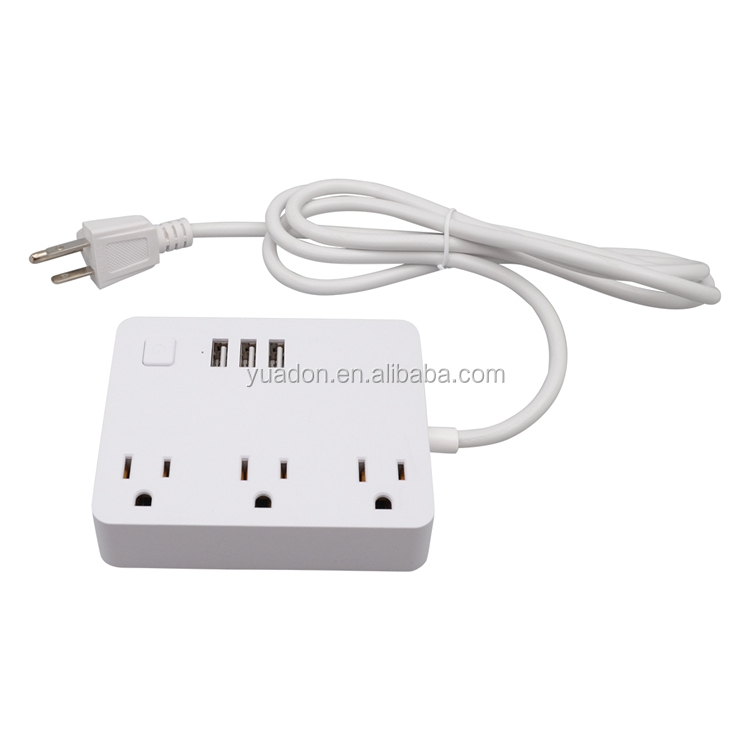 Электрический Американский сетевой фильтр США с несколькими розетками 3 USB Настольная зарядная станция стабилизатор напряжения