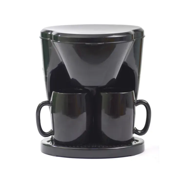 450ML 450W automatic double cup coffee maker stainless steel